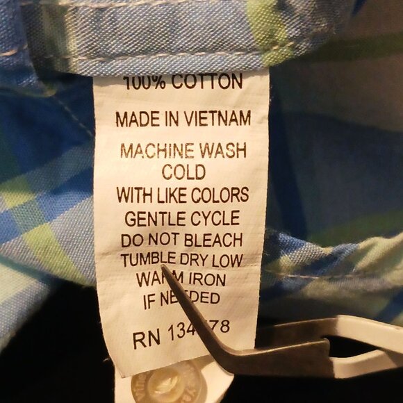 Vinyard Vines‎ Men's Short Sleeve Cotton Collared Button-up Shirt Plaid Size M - Picture 8 of 12